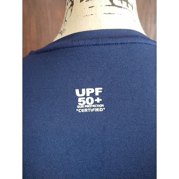 FullSand Full-Protek UPF 50 Pullover V Neck Blue Women Medium Swim top rashguard - Picture 3 of 7